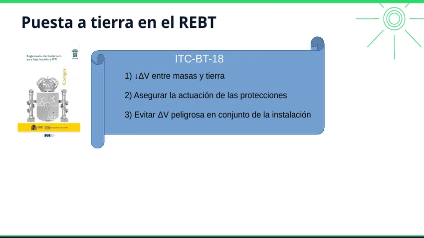Objetivos de la puesta a tierra según ITC-BT-18